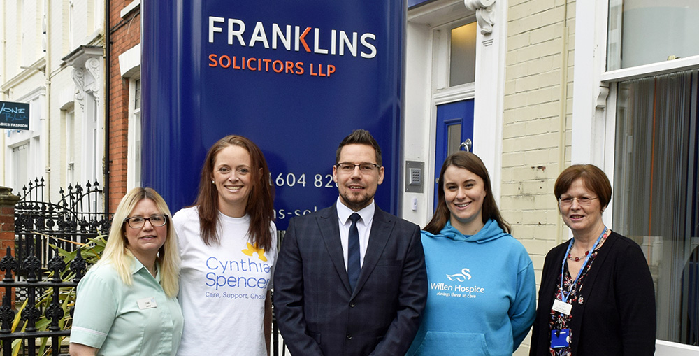 Franklins Solicitors £50 challenge with Cynthia Spencer Hospice